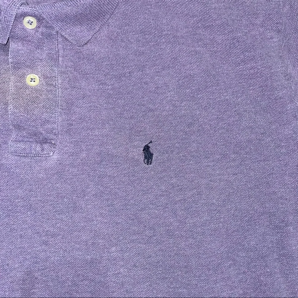 Polo Ralph Lauren Mens XL Purple Short Sleeve Polo Shirt 100% Cotton.